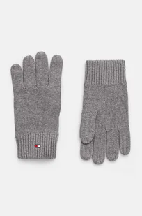 Tommy Hilfiger rękawiczki męskie kolor szary AM0AM12845 - Rękawiczki - miniaturka - grafika 1