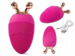 SZCZOTECZKA SONICZNA DO CZYSZCZENIA TWARZY 2 W 1 ROLLER KULKOWY 3D - Szczoteczki do twarzy - miniaturka - grafika 1