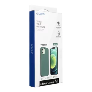 Futerał ARAREE Typoskin do IPHONE 12 MINI zielony - Etui i futerały do telefonów - miniaturka - grafika 1