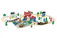Samochody i pojazdy dla dzieci - Artyk Kolejka drewniana Miasto 80el 675065 - miniaturka - grafika 1