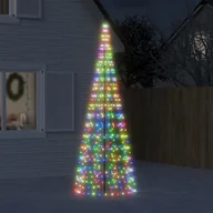 Oświetlenie świąteczne - vidaXL Choinka z lampek, na maszt, 550 kolorowych LED, 300 cm - miniaturka - grafika 1