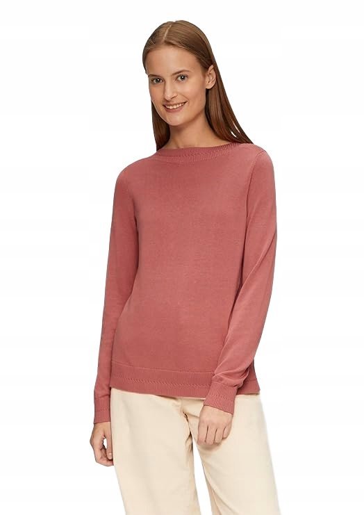 S OLIVER GŁADKI SWETER DAMSKI Z OKRĄGŁYM DEKOLTEM 38 6BA