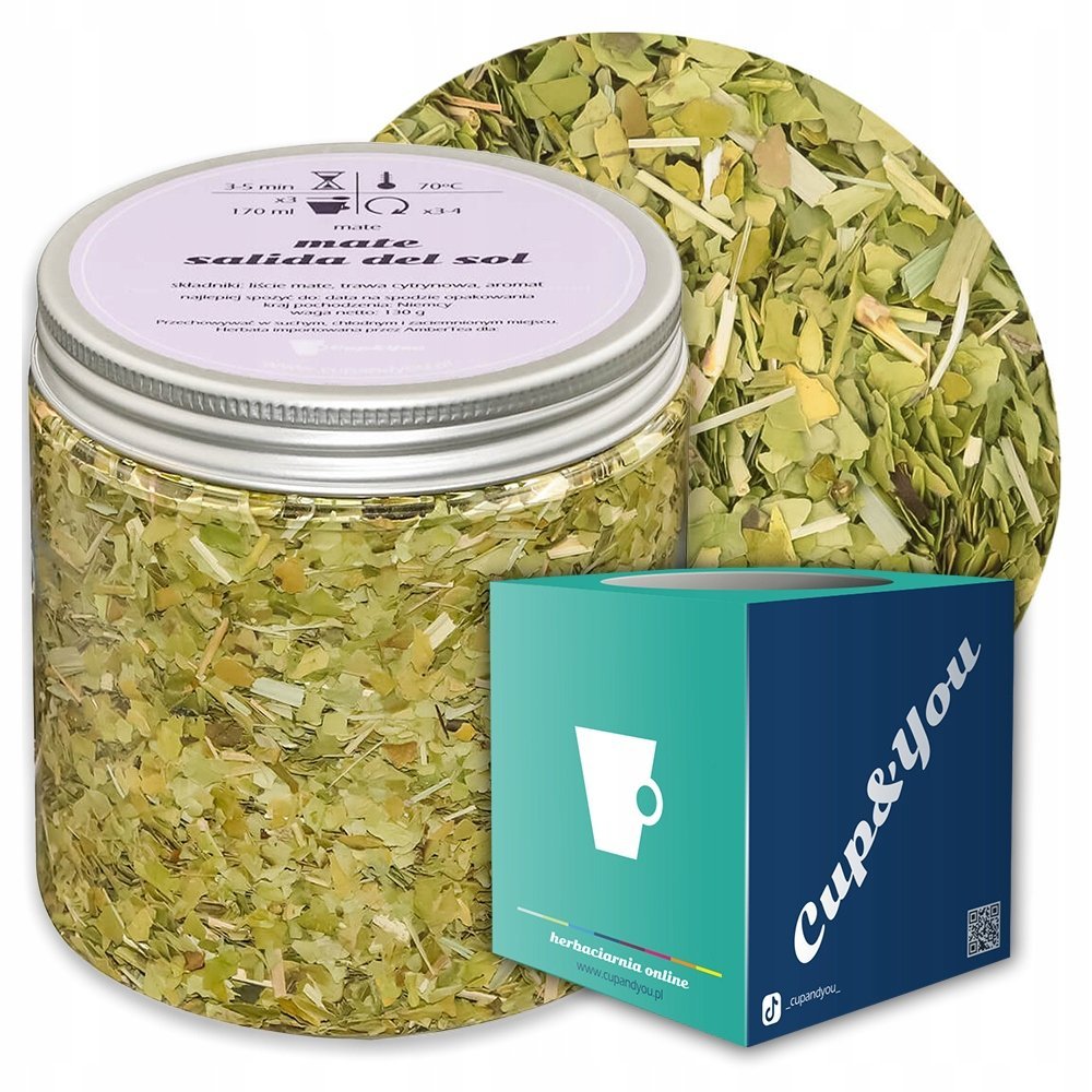 Herbata Yerba Mate SALIDA DEL SOL o smaku cytrusowym ostrokrzew paragwajski - herbata liściasta sypana mieszanka napar susz - gotowa na prezent upom..
