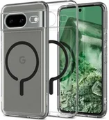 Etui i futerały do telefonów - Spigen Etui Ultra Hybrid OneTap Metal Ring do Pixel 8, przezroczysto-czarne - miniaturka - grafika 1