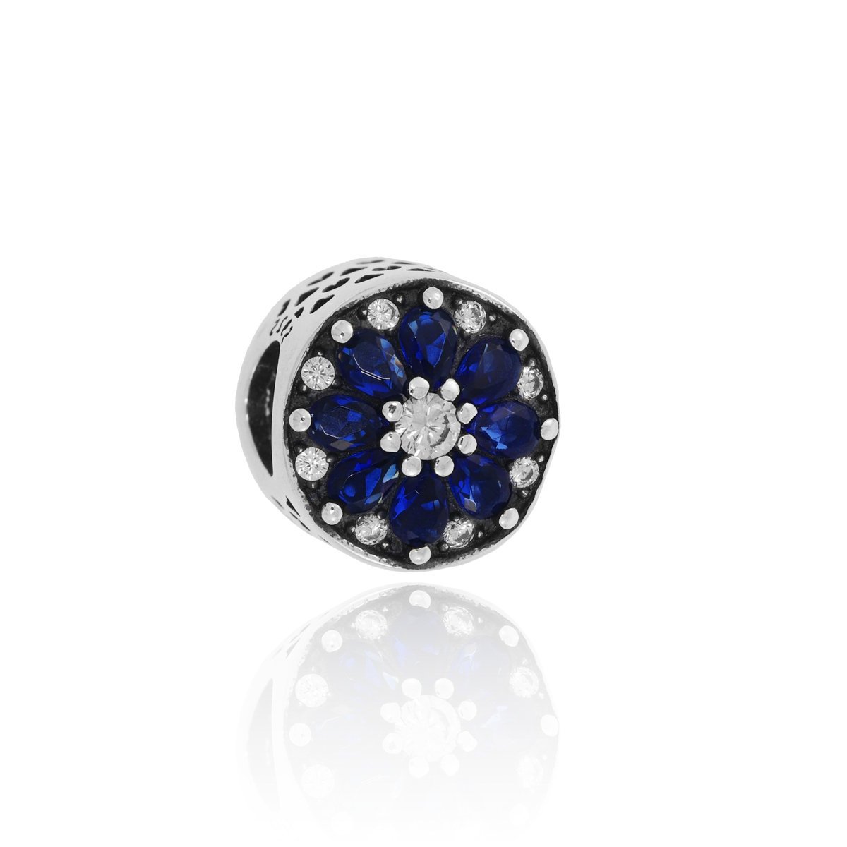 Srebrna zawieszka do bransoletki charms kwiatek pr.925