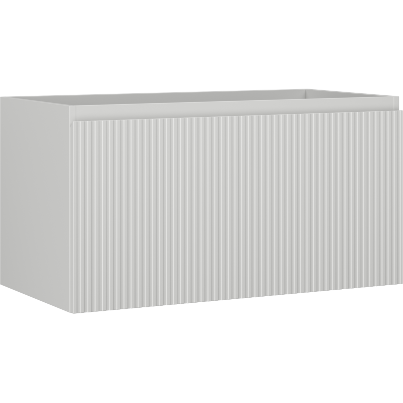 Mexen Rivel szafka łazienkowa podumywalkowa 90 cm, 1 szuflada, ryflowana , szara mat - 91A20-09047-1-BF62