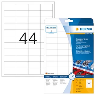 Herma Etik. strapazierf. A4 wei 48,3x25,4 mm Folie 1100 St. - 4690 - Folie do drukarek - miniaturka - grafika 1