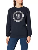 Bluzy damskie - BOSS Damska bluza C_esety, Open Blue466, L - miniaturka - grafika 1