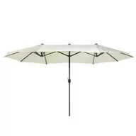 Parasole ogrodowe - Beliani Parasol ogrodowy 270 x 460 cm beżowy SIBILLA 61906 - miniaturka - grafika 1