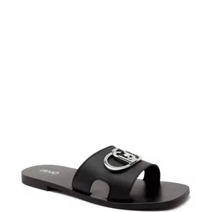 Liu Jo Skórzane klapki SABA 06 - Klapki i japonki damskie - miniaturka - grafika 1