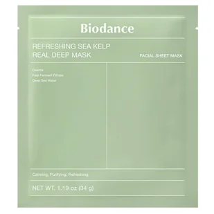 Biodance - Refreshing Sea Kelp Real Deep Mask Hydrożelowa kojąco-nawilżająca maska do twarzy - Maseczki do twarzy - miniaturka - grafika 1