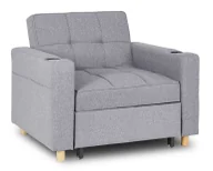 Fotele - Szary fotel wypoczynkowy z funkcją spania D8-A54 - miniaturka - grafika 1