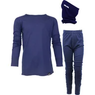 Pozostała odzież narciarska - Helios Merino One, komplet + bandana Junior, navy - miniaturka - grafika 1