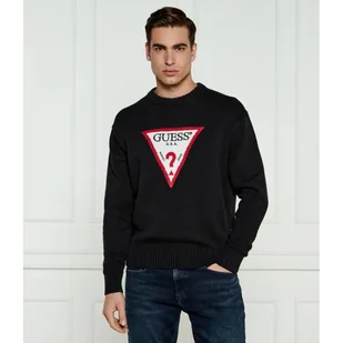 Guess Jeans Sweter Regular Fit - Swetry męskie - miniaturka - grafika 1