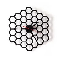 Zegary - Zegar ścienny DECOLICIOUS Haxa, czarny, 40x40 cm - miniaturka - grafika 1