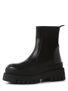 Steve Madden - Skórzane kozaki damskie  Cassandra, czarny - Kozaki damskie - miniaturka - grafika 1
