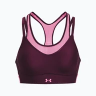 Bielizna sportowa damska - Biustonosz fitness Under Armour Infinity Mesh Low purple stone/pink edge - miniaturka - grafika 1