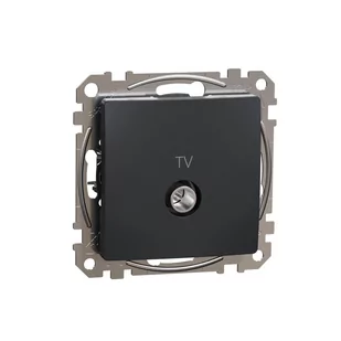 Schneider Electric Gniazdo TV końcowe (4dB), czarny antracyt SEDNA DESIGN - Gniazdka elektryczne - miniaturka - grafika 1