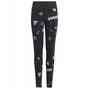 Legginsy adidas JG Bluv Q3 Tight girls Jr IA1567 czarny 140 cm - Legginsy - miniaturka - grafika 1