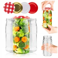 Pojemniki kuchenne - 10szt SŁOIKI SZKLANE NA PRZETWORY MIÓD PRZECIER SŁOIK NA DŻEMY GRZYBY 470ML - miniaturka - grafika 1