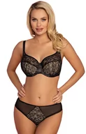 Biustonosze - Koronkowy biustonosz semi-soft półusztywniany VB-435, Kolor czarno-beżowy, Rozmiar 100B, Vena - Primodo.com - miniaturka - grafika 1