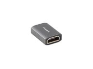 Inne akcesoria audio-wideo - Adapter hdmi(f)->hdmi(f) 8k beczka srebrna aluminium lanberg - miniaturka - grafika 1