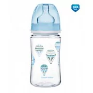 Butelki dla niemowląt - Canpol babies Canpol Antykolkowa butelka szeroka EasyStart IN THE CLOUDS 240 ml blue - miniaturka - grafika 1