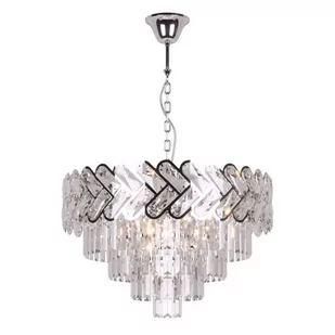 Kaja Toscana Gold lampa wisząca 8x40W srebrny/kryształ K-8173 - Lampy sufitowe - miniaturka - grafika 1