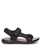 Sandały męskie - Lanetti Sandały MSS20230-13 Brązowy - miniaturka - grafika 1