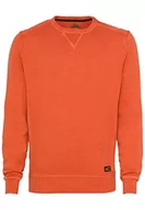 Bluzy męskie - camel active - Męska bluza z okrągłym dekoltem (5F04-409347), pomarańczowy, XXL - miniaturka - grafika 1