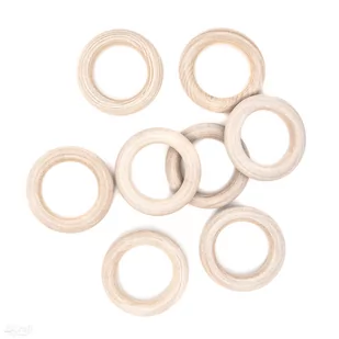 Drewniane kółko do makramy 45MM, 8 SZT. - Dekoratorstwo - miniaturka - grafika 1
