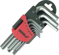 Klucze i nasadki - Dedra Klucze sześciokątne krótkie 1.5-10mm zestaw 9szt, CRV - miniaturka - grafika 1