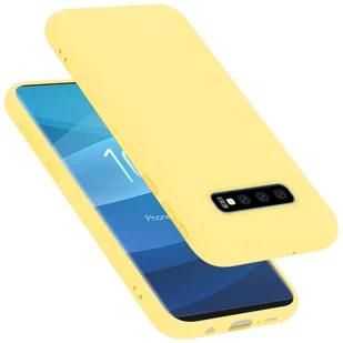 Pokrowiec Do Samsung Galaxy S10 PLUS Etui w LIQUID ŻÓŁTY TPU Silikon Case Cover Obudowa Ochronny Cadorabo - Etui i futerały do telefonów - miniaturka - grafika 1