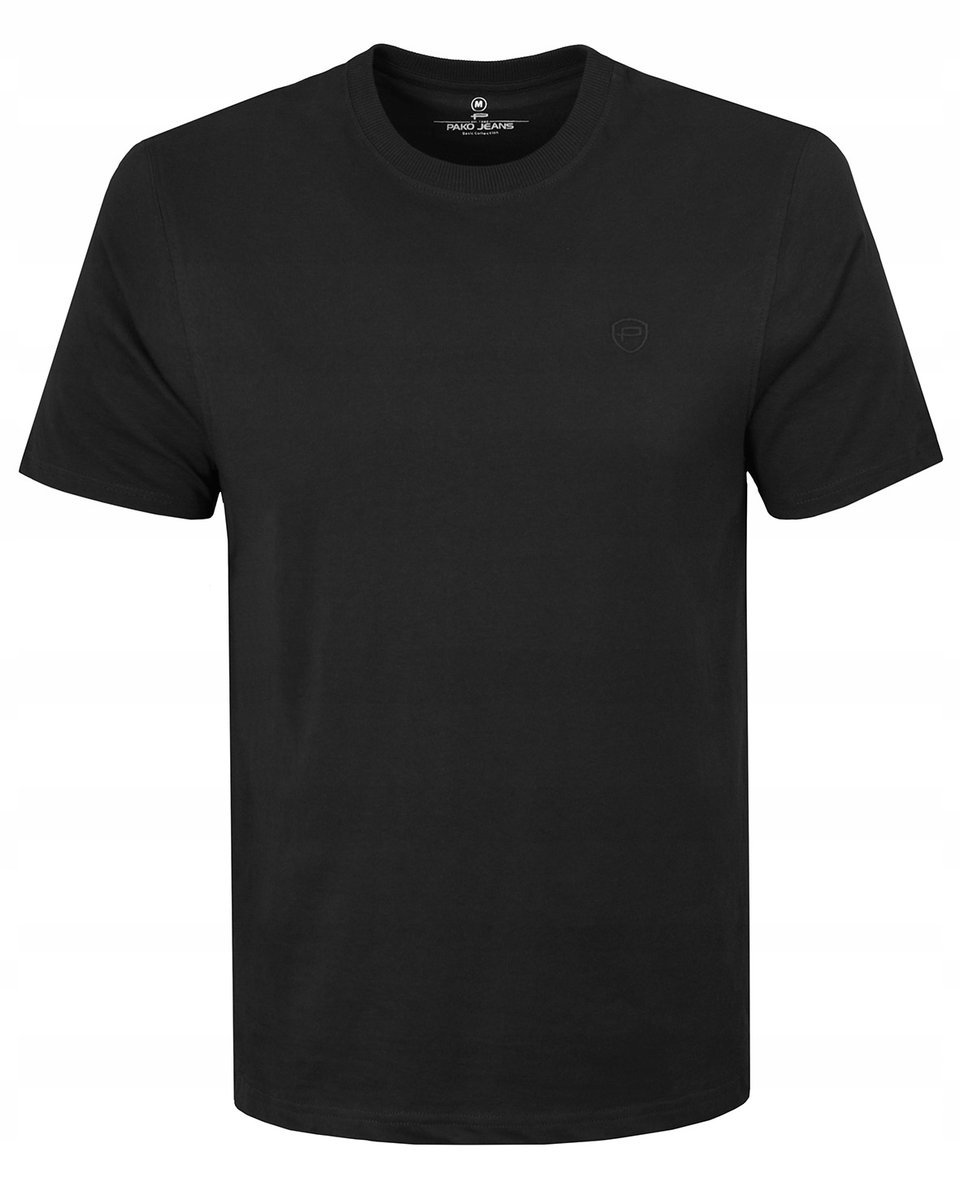 T-SHIRT Męski Klasyczna Koszulka Basic Bawełniana TOP CZARNY XL Pako Jeans