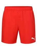 Spodenki męskie - Puma Męskie spodenki kąpielowe Mężczyźni czerwony jednolity, S - miniaturka - grafika 1
