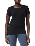 Koszulki i topy damskie - Emporio Armani Iconic Cotton T-Shirt damski, czarny, L - miniaturka - grafika 1