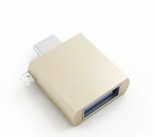 Adaptery i przejściówki - Adapter USB Satechi USB-C - USB Złoty ST-TCUAG - miniaturka - grafika 1