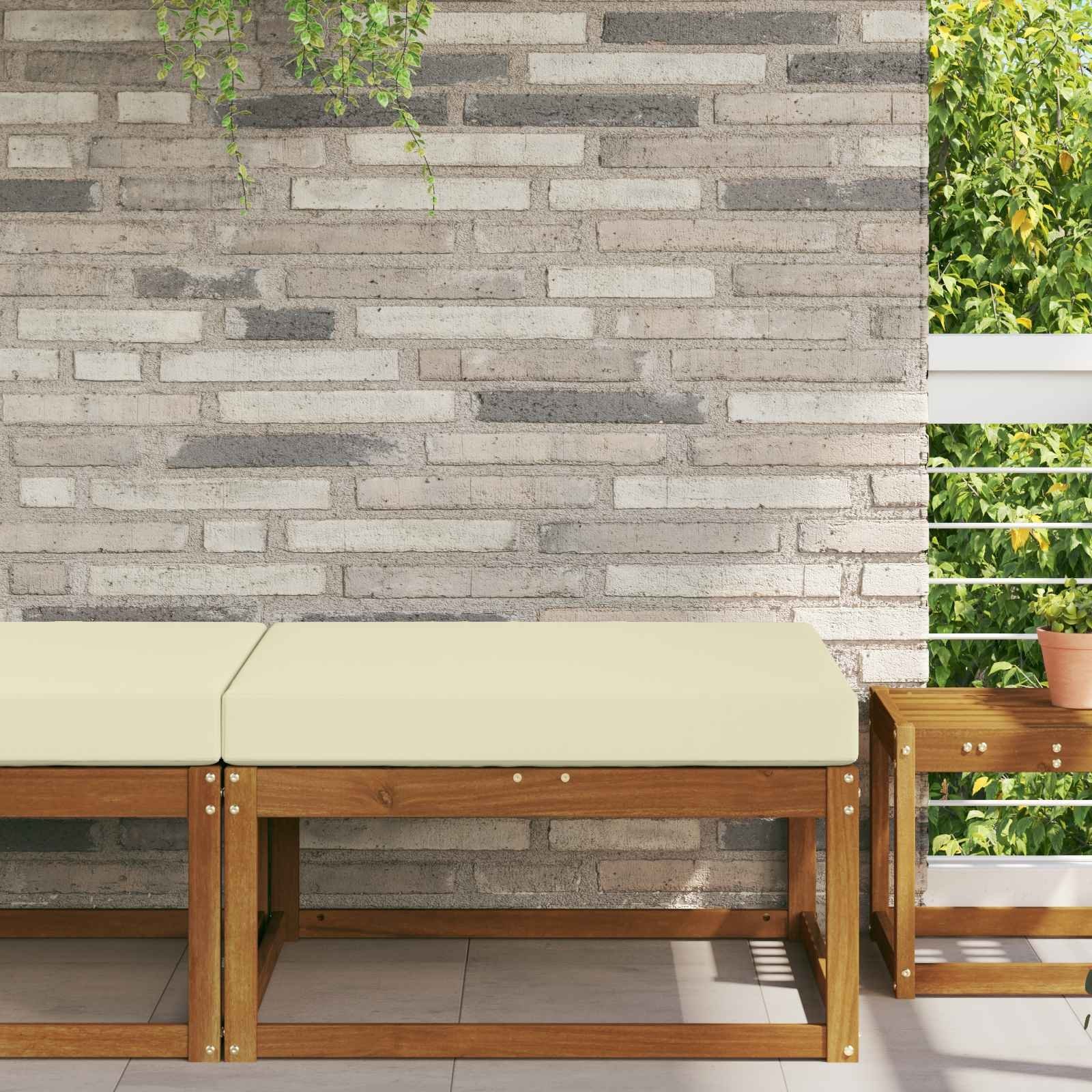 vidaXL Poduszka do sofy na zewnątrz Kremowy 80 x 80 x 8 cm Poliester 900814