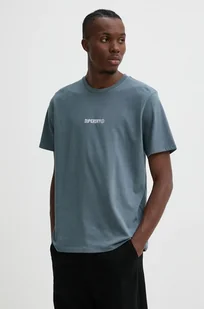 Superdry t-shirt bawełniany męski kolor niebieski z aplikacją M1012028A-9VC - Koszulki męskie - miniaturka - grafika 1