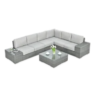 Meble ogrodowe - Narożnik technorattan AVOCADO Dark Grey - miniaturka - grafika 1