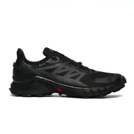 Moda i Uroda OUTLET - Salomon SUPERCROSS 4 GTX Black/Black/Black, buty męskie 43 1/3 - miniaturka - grafika 1