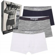 Majtki męskie - Wrangler Canva elastyczne bokserki męskie bawełniane majtki 3 sztuki XL - miniaturka - grafika 1