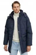 Kurtki męskie - TOMMY HILFIGER MĘSKA KURTKA GRANATOWA PUCHOWA PARKA S JXA - miniaturka - grafika 1