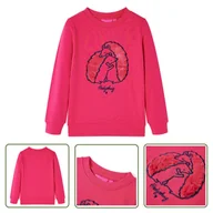 Bluzy dla dziewczynek - Bluza dziecięca - jaskrawy róż - 116 - Bluza Dziecięca - miniaturka - grafika 1