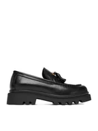 Półbuty damskie - Badura Loafersy EO-AUBRE-01 Czarny - miniaturka - grafika 1