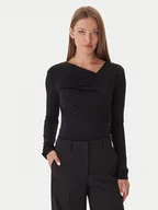Bluzki damskie - Patrizia Pepe Bluzka 2M4479/J337-K103 Czarny Regular Fit - miniaturka - grafika 1