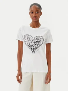 Fracomina T-Shirt FR25ST3019J401N5 Biały Regular Fit - Koszulki i topy damskie - miniaturka - grafika 1