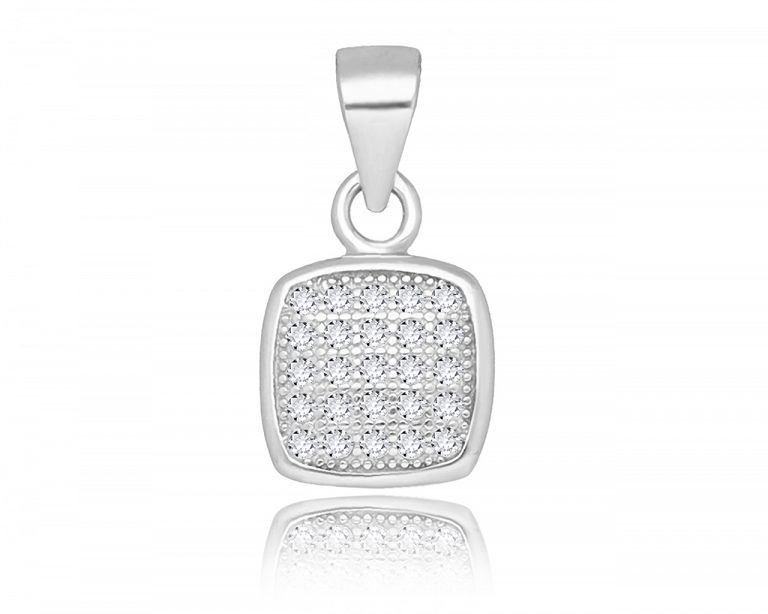 Srebrna Zawieszka Wysadzana Cyrkoniami Damska Srebro Rod pr.925