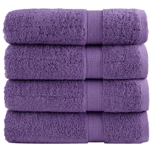 vidaXL Ręczniki premium SOLUND 4 szt., fioletowe, 70x140 cm, 600 g/cm² - Ręczniki - miniaturka - grafika 1