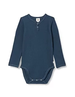 Śpiochy dla niemowląt - Müsli by Green Cotton Body and Toddler chłopięce wafle Rib Body and Toddler Sleepers, Midnight, 98 cm - grafika 1